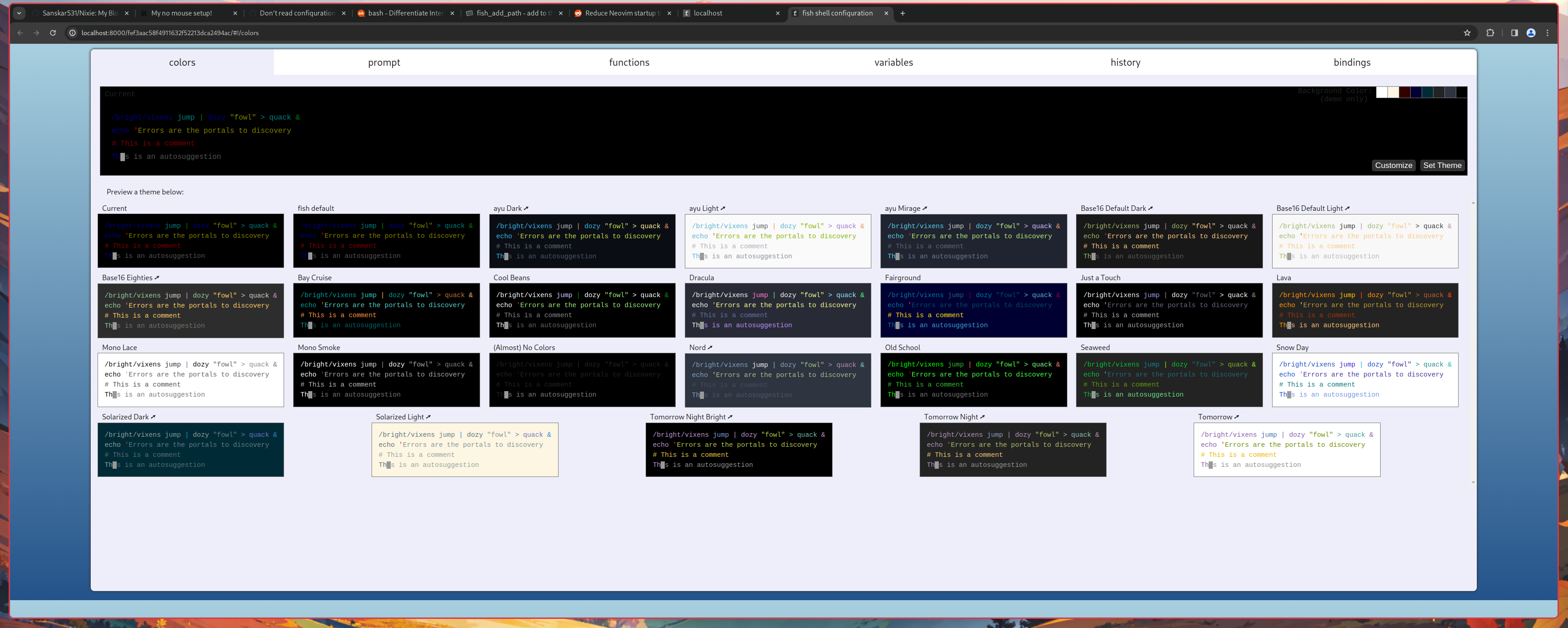 Fish config fish_config